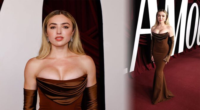 Peyton List Stuns in Plunging Dress with Major Cleavage at Glamour Women of the Year!