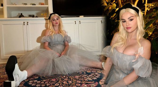 Selena Gomez Shows Off Sexy Cleavage in Sultry Alice in Wonderland Costume