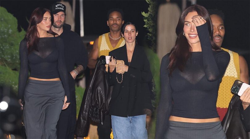 Anastassia Karanikolaou Flaunts Sleek Black See-Through Look During Nobu Dinner
