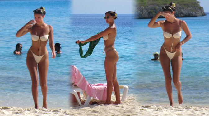 Tao Wickrath Flaunts Her Curves in a Tiny Bikini at Curacao Beach