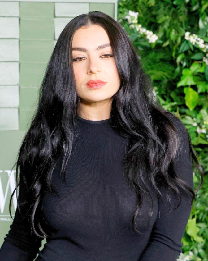Charli Xcx Sexy See Through Black Dress Braless Wsj Awards