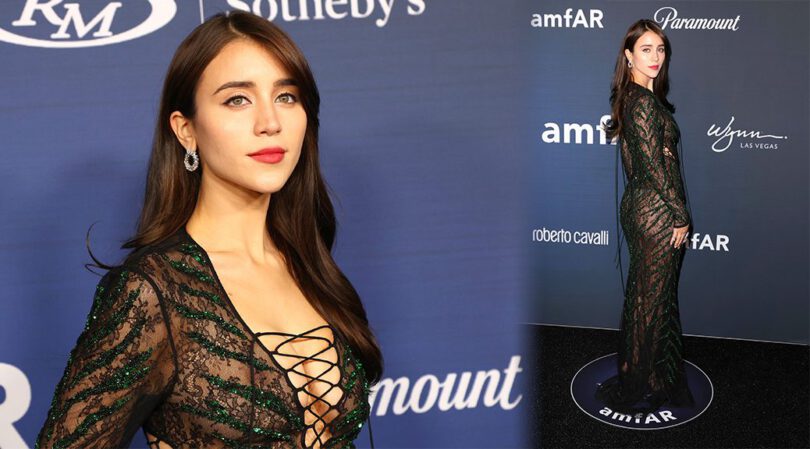 Caylee Cowan Turns Heads in See-Through Dress: Bare Breasts and Tiny Panties Stun at amfAR Las Vegas!