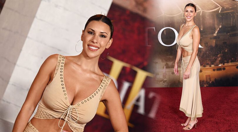 Devin Brugman Dazzles at Gladiator II Premiere, Flaunting Her Big Breasts in a Sexy Nude Dress!