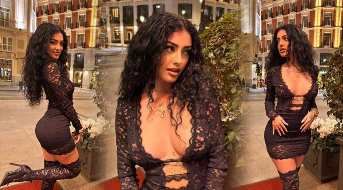 Malu Trevejo Stuns in Braless Lace Tease with Pierced Nipples and Jaw-Dropping Curves!