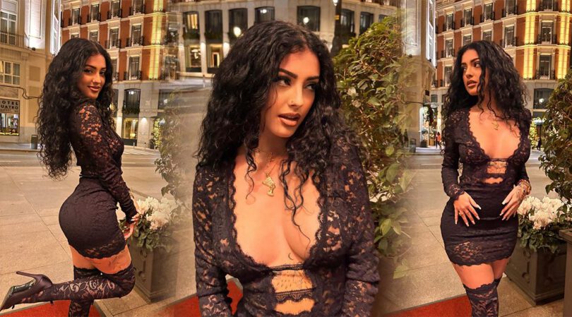 Malu Trevejo Stuns in Braless Lace Tease with Pierced Nipples and Jaw-Dropping Curves!
