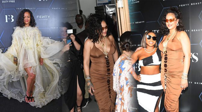 Rihanna Flaunts Every Angle: Bare Legs & Deep Cleavage at Fenty Launch!