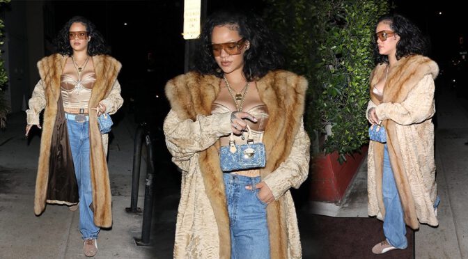Rihanna Stuns in a Daring Cleavage-Baring Bustier at Giorgio Baldi – All Eyes on Her Sexy Look!