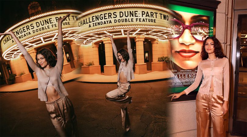 Zendaya Captivates Fans in Chic Satin Outfit at ‘Challengers’ Screening