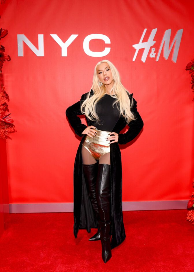 Christina Aguilera Sexy Boots Sheer Top Nyc Hm