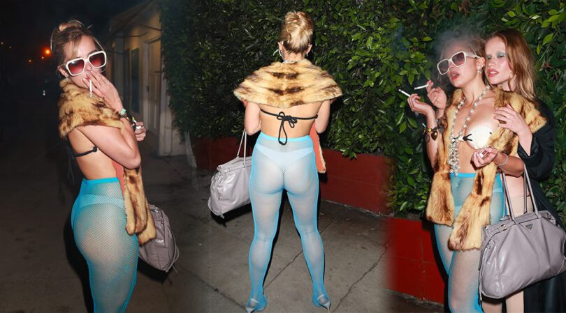 Addison Rae Flaunts Scandalous Look: See-Through Fishnets and Barely-There Top Turn Heads!