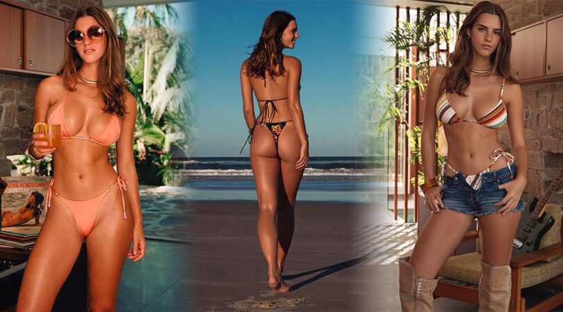 Emily Feld Barely Contained in Tiny Bikinis—Boobs and Ass on Display!