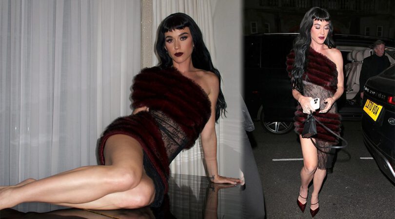 Katy Perry’s Legs and Peeking Underboob Drive Fans Wild in Mayfair