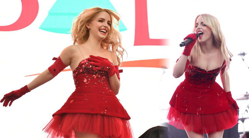 Mckenna Grace Dazzles in Red: Showcasing Sexy Legs & Bold Cleavage