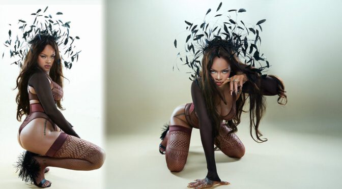 Rihanna Shows Off Her Juicy Ass and Perfect Tits in Lingerie