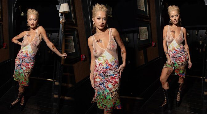 Rita Ora Bares All: Braless & Bold in See-Through Dress at Fashion Afterparty