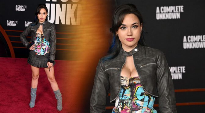 Sofia Gomez Flashes Her Juicy Cleavage and Toned Legs at L.A. Premiere