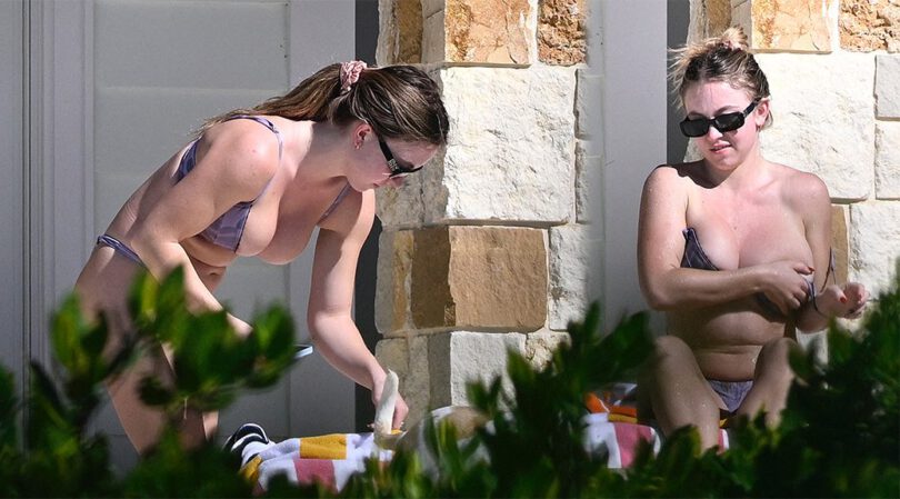 Near Nip Slips! Sydney Sweeney Stuns in a Barely-There Bikini