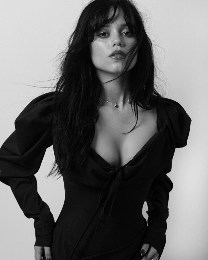 Jenna Ortega Gorgeous Photoshoot Sexy Black Dress