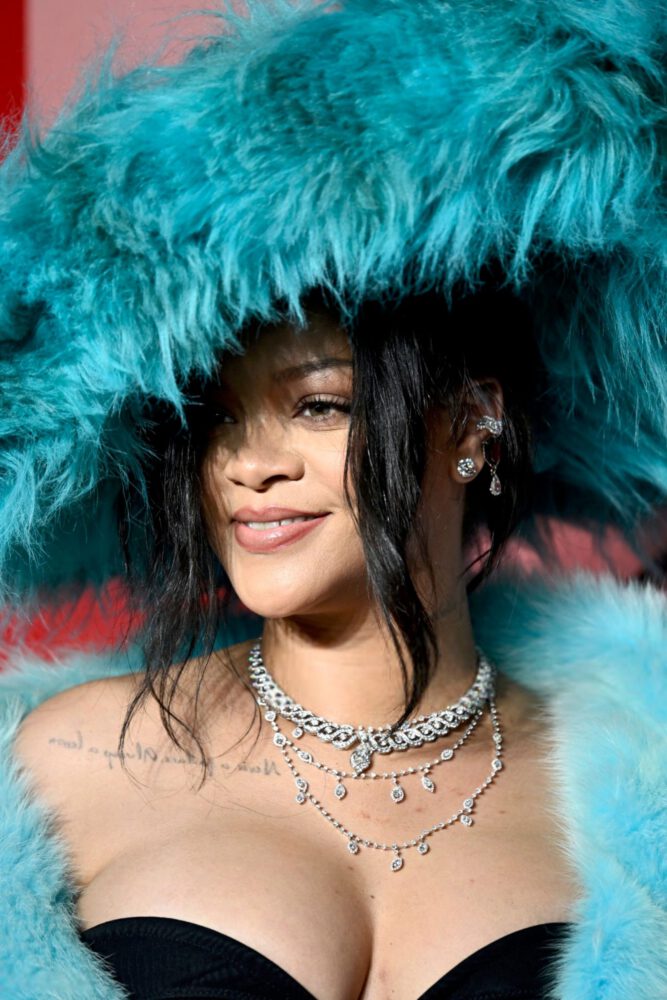 Rihanna Big Boobs Red Carpet Look