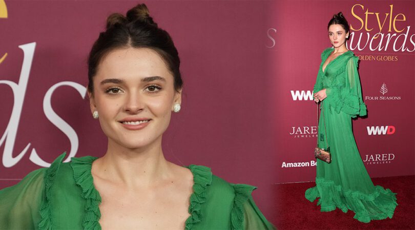 Pokies on Display: Charlotte Lawrence’s Jaw-Dropping Golden Globes Look!