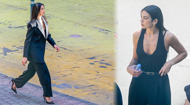 Dua Lipa Turns Heads in Chile—Gorgeous in Black for YSL!