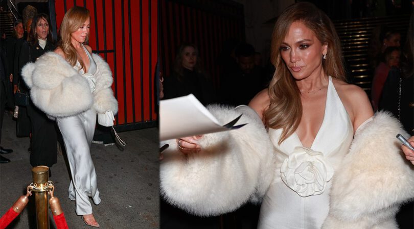 Jennifer Lopez Dazzles in Glamorous White Gown at Vanity Fair Party