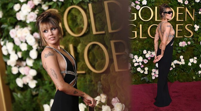 Braless and Beautiful: Miley Cyrus Steals the Show at Golden Globes