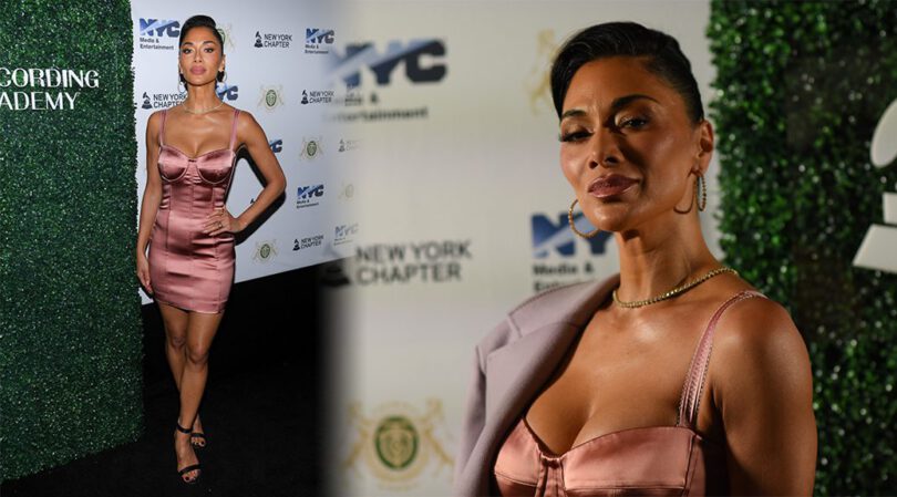 Nicole Scherzinger Spills Out of Tiny Satin Dress at NYC Event!