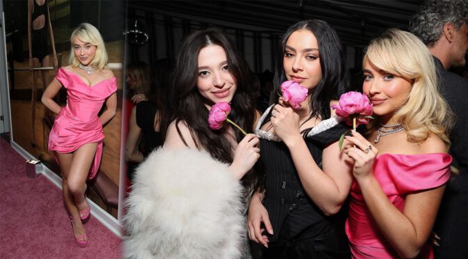 Sabrina Carpenter Shines in a Flirty Pink Dress at W Magazine Bash