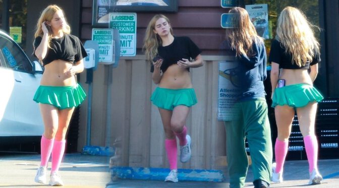 Too Hot to Handle! Addison Rae’s Skimpy Skirt & Stockings Steal the Show!