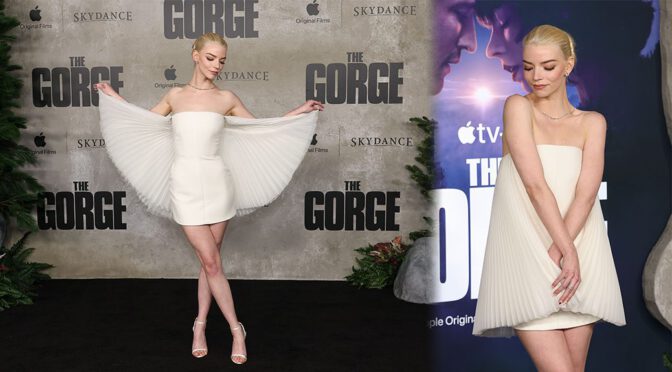 Anya Taylor-Joy Stuns in Leggy White Look at ‘The Gorge’ Premiere