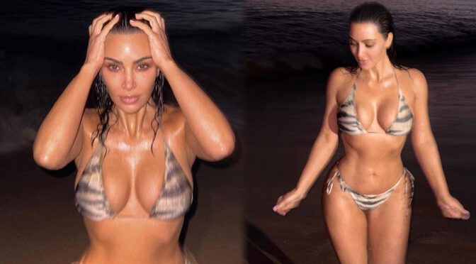 Kim Kardashian Big Boobs Bikini