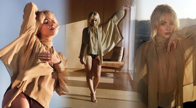 Sabrina Carpenter Looks Breathtaking in Sheer Blouse & Panties