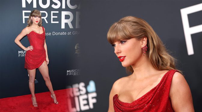Red-Hot Bombshell! Taylor Swift Stuns in a Daring Mini Dress—Flawless Legs on Display!