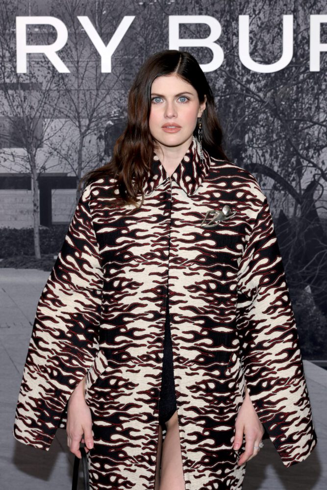 Alexandra Daddario Thigh Slit Fashion Week