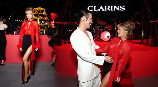 Boobs, Legs & Sheer Heat: Brooks Nader Sets Clarins Event on Fire!