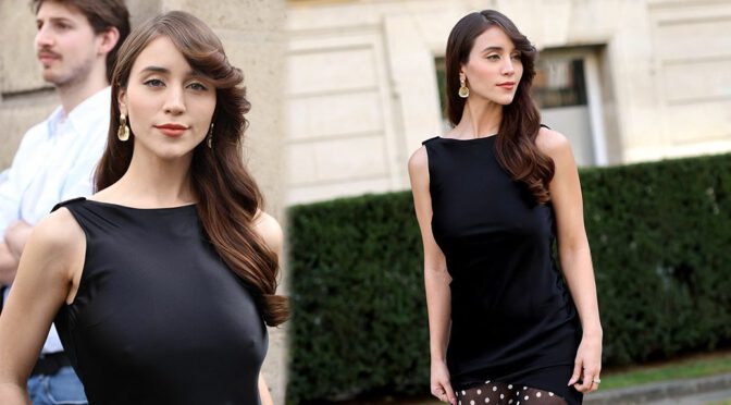 Caylee Cowan’s Braless Bombshell Moment in Black! Pokies & Up-Skirt Steal the Show at Nina Ricci Paris!