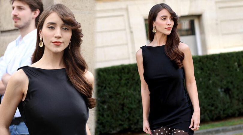 Caylee Cowan’s Braless Bombshell Moment in Black! Pokies & Up-Skirt Steal the Show at Nina Ricci Paris!