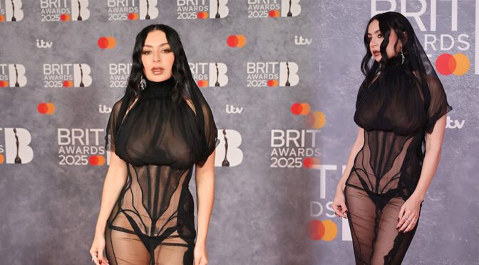 Charli XCX Exposes Her Perfect Boobs in See-Through Dress at BRIT Awards 2025!