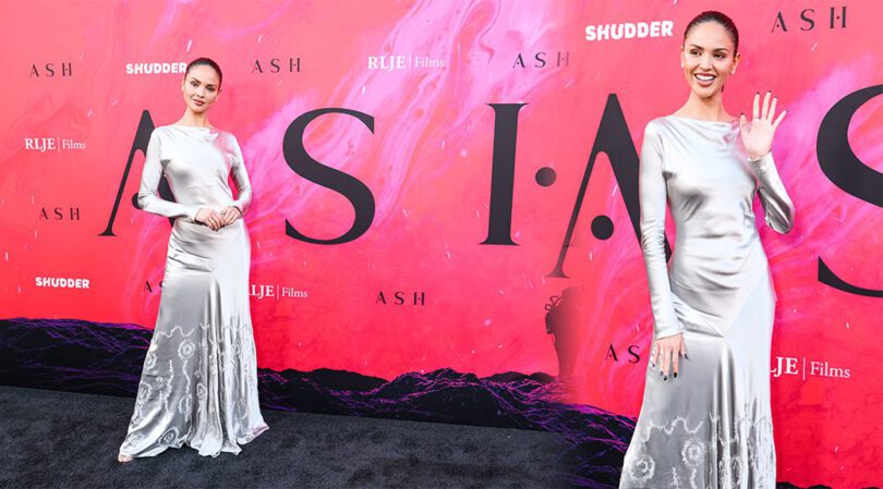 Eiza González Turns Heads in a Skin-Tight Silver Gown at Ash Premiere!