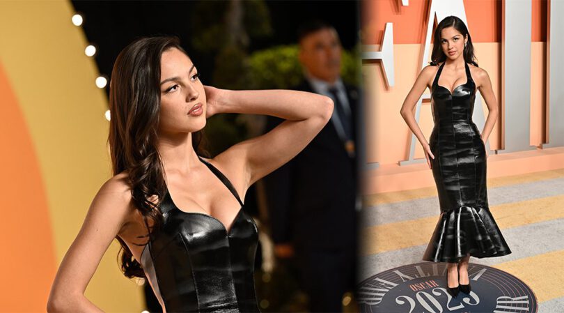 Olivia Rodrigo’s Beautiful Cleavage Stuns in a Sizzling Leather Dress at Vanity Fair Party!