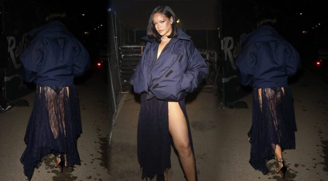Cheeky Alert! Rihanna’s See-Through Outfit Leaves Her Ass and Black Panties on Full Display!