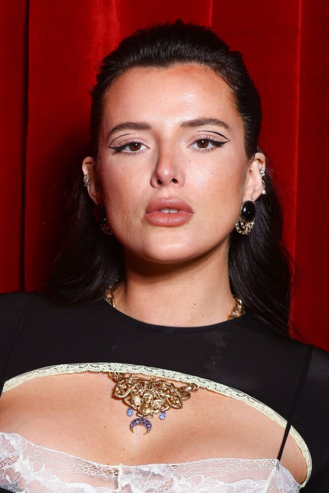 Bella Thorne Braless Pierced Nipples Sexy Dress