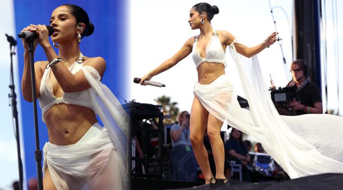 Hotter Than Coachella’s Heat: Becky G Stuns in Barely-There White Dress!
