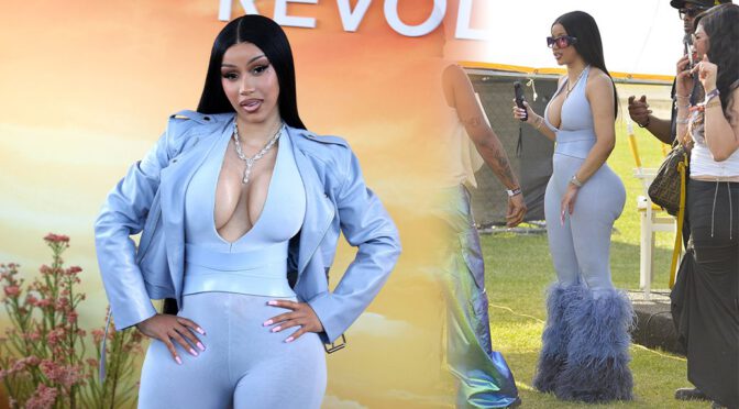 Cardi B Explodes at Revolve Festival 2025 – Massive Cleavage & Ass in Skintight Fit!