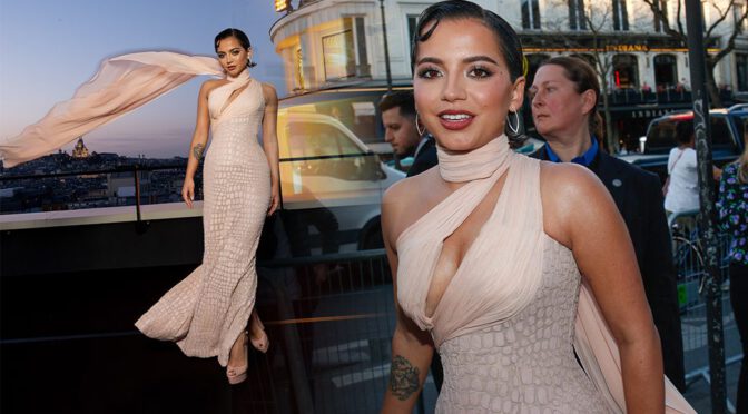 Isabela Merced Wows in Curve-Hugging Gown at “The Last of Us” Paris Premiere