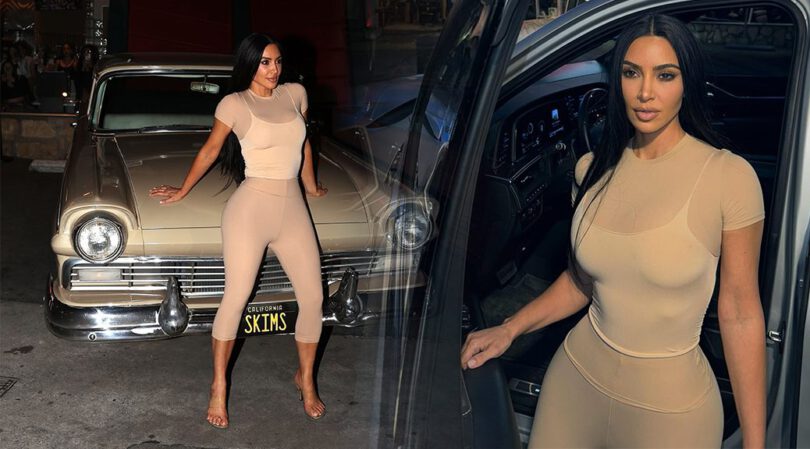 Kim Rocks Body-Hugging Skims & Flaunts Her Assets in West Hollywood