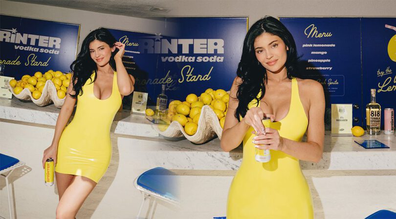 Kylie Jenner Explodes Out of Latex Dress—Cleavage Steals the Pool Party