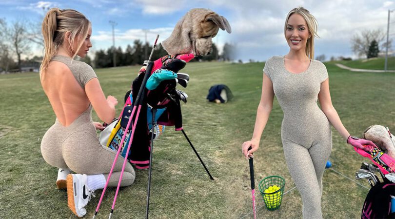 Paige Spiranac’s Ass Is Unreal in This Skintight Golf Bodysuit