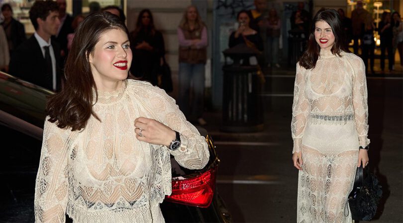 Nipples Out in Rome! Alexandra Daddario Wears Transparent Gown That Barely Covers Her Curves